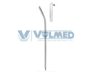 Redon Needle - Length = 19.5 cm / 7-3/4, 10 Charr., Slightly Curved Knife Tip, Threaded End