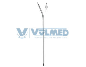 Redon Needle - Length = 19.5 cm / 7-3/4", 10 Charr., Slightly Curved Lancet Tip, Threaded End