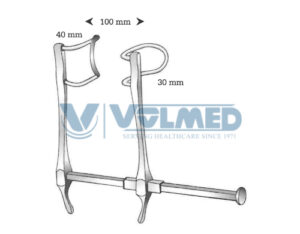Gosset Abdominal Retractor - Blade Large = 40 mm, Blade Small = 30 mm, Opening Width = 100 mm