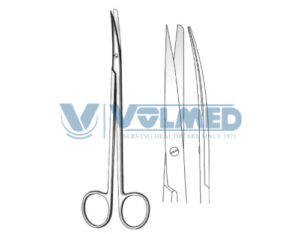 Metzenbaum-Nelson Scissor - Length = 18 cm / 7", Sharp/Blunt, Curved