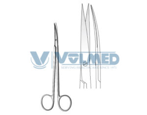 Metzenbaum Nelson Scissor - Length = 18 cm / 7", Sharp/Sharp, Curved