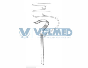 Obwegeser Chin, Channel & Ramus Retractor - Length = 16 cm / 6-1/4", Blade = 16.5 mm, Chin holder
