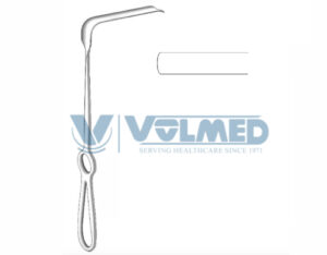 Obwegeser Soft Tissue Retractor - Length = 24 cm / 9-1/2", Blade = 10x42 mm, Bent Downwards