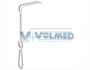Obwegeser Soft Tissue Retractor - Length = 24 cm / 9-1/2", Blade = 14x70 mm, Bent Downwards