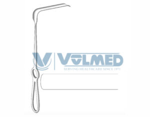 Obwegeser Soft Tissue Retractor - Length = 24 cm / 9-1/2", Blade = 16x80 mm, Bent Downwards