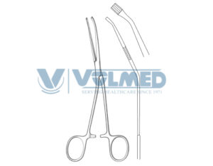 Mc-Givney Heamorrhoidel Forcep - Length = 19 cm / 7-1/2", Curved